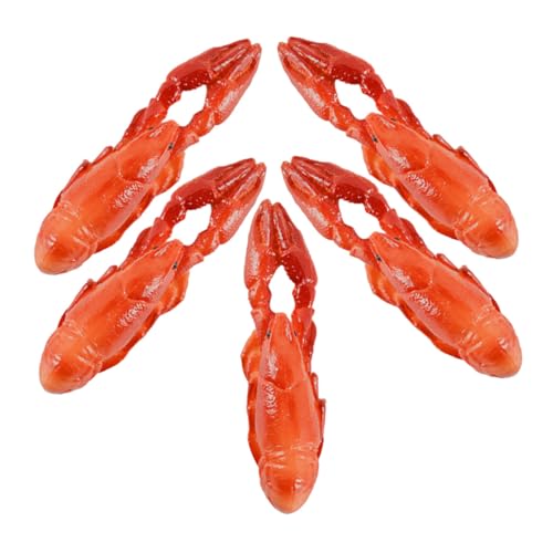 KONTONTY 5 Stück Realistische Künstliche Hummer Dekofigur aus Vivid Lobster Modell für Fotografie Küche und Partydekoration von KONTONTY