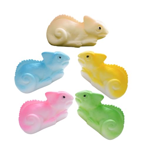 KONTONTY 5 Stück Simulierte Echsendekorationen Reptilien-gastgeschenke Eidechsenspielzeug Für Eidechsen Figur Miniaturen Harz von KONTONTY
