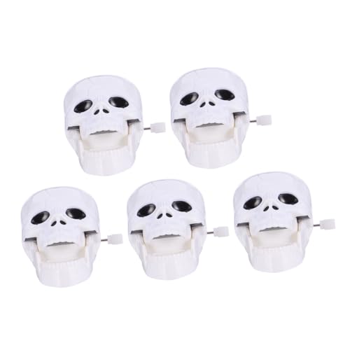 KONTONTY 5 Stück Teiliges Halloween Aufziehspielzeug mit Schädel Design Gruselige und Lustige Deko für Fördert Koordination und Fantasie für Partys von KONTONTY