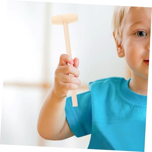 KONTONTY 5 Stück Teiliges Mini Holzhammer Hand Augen Koordination Holzklopfer für Jungen und Mädchen Pädagogisches Hämmerchen zum Greifen und Schlagen von KONTONTY