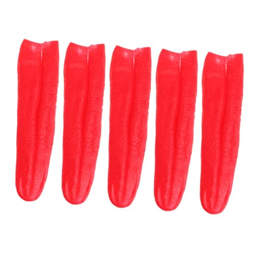 KONTONTY 5 Stück Teiliges Realistische Rote Lange Zungen Requisiten Weiches Hautfreundliches Material Halloween Bühnenpranks Cosplay Zauberer Trickspielzeug KONTONTY 5 Stück Teiliges Realistische Rote Lange Zungen Requisiten Weiches Hautfreundliches Material Halloween Bühnenpranks Cosplay Zauberer Trickspielzeug von KONTONTY