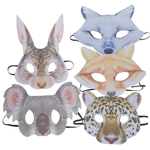 KONTONTY 5 Stück Teiliges Tiermasken für Karneval und Halloween Vielseitige Maskerade Masken für Frauen Atmungsaktiv und Bequem für Kostümpartys und Cosplay Veranstaltungen KONTONTY 5 Stück Teiliges Tiermasken für Karneval und Halloween Vielseitige Maskerade Masken für Frauen Atmungsaktiv und Bequem für Kostümpartys und Cosplay Veranstaltungen von KONTONTY