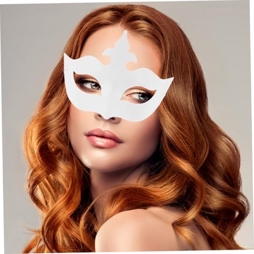 KONTONTY 5 Stück Weiße DIY Papier Halbmasken zum Bemalen Leichte Masken für Karneval Maskerade Halloween und Party Kreative Bastelmaske für Gestaltung KONTONTY 5 Stück Weiße DIY Papier Halbmasken zum Bemalen Leichte Masken für Karneval Maskerade Halloween und Party Kreative Bastelmaske für Gestaltung von KONTONTY