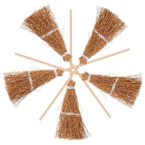 KONTONTY 5 Teiliges Puppenhauszubehör Kleiner Besen Weicher Hexen Bastelbesen Für Mini Besen Walisischer Strohbesen Dekorativer Hexenbesen Dekorationen Besenstiele Besen KONTONTY 5 Teiliges Puppenhauszubehör Kleiner Besen Weicher Hexen Bastelbesen Für Mini Besen Walisischer Strohbesen Dekorativer Hexenbesen Dekorationen Besenstiele Besen von KONTONTY