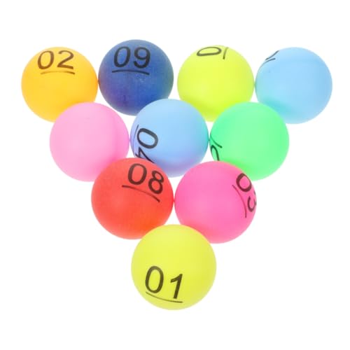 KONTONTY 50 Stück Farbe Zahlenball Anzahl Der Tombola-bälle Bingo-spielbälle Farbige Tischtennisbälle Bälle Pflücken Aktivitätshohlkugeln Partyspielbälle Lotteriekugel Neues Material Pp von KONTONTY