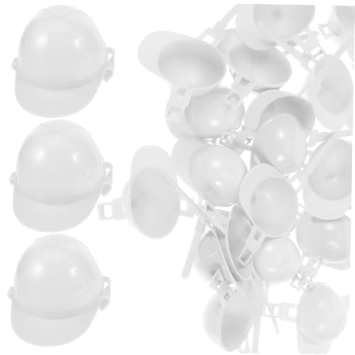 KONTONTY 50 Stück Kappe Zubehör BAU von Schutzhelmen Mützen Mini-Hut mit Verzierung halllowen spielsachen Zitronen deko Weinflaschenverschluss Mini-Puppenhelme Plastik Weiß KONTONTY 50 Stück Kappe Zubehör BAU von Schutzhelmen Mützen Mini-Hut mit Verzierung halllowen spielsachen Zitronen deko Weinflaschenverschluss Mini-Puppenhelme Plastik Weiß von KONTONTY