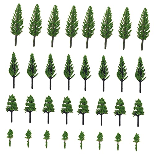 KONTONTY 50 Stück Mikrolandschaftsbäume Landschaftsbaummodelle Mini-modellbäume Pflanzen Landschaftsbäume Trainieren Realistisches Miniaturmodell Mooslandschaftsbaum Plastik Green von KONTONTY