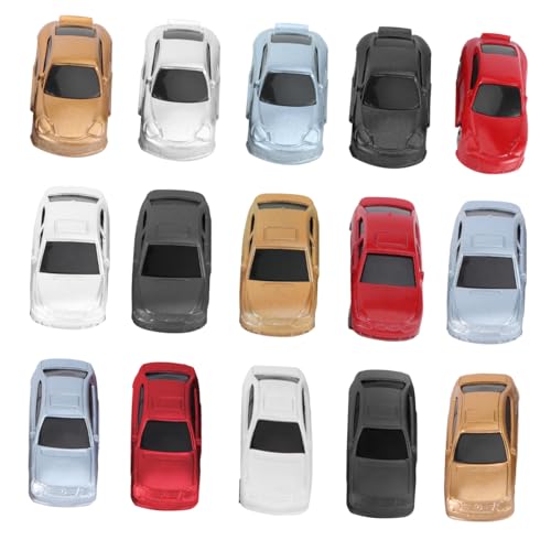 KONTONTY 50 Stück Miniatur Modellautos Farbige Sandtisch Autos für Diorama Detailgetreue Langlebige Spielzeugautos Leicht und Tragbar für Layout Dekoration von KONTONTY