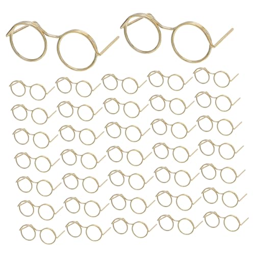 KONTONTY 50 Stück Miniatur Puppenbrillen aus Metalldraht Filigrane Mini Brillenrahmen für Puppenhaus-Dekoration und DIY Bastelprojekte Vielseitige Mini Doll Accessories für Kreative KONTONTY 50 Stück Miniatur Puppenbrillen aus Metalldraht Filigrane Mini Brillenrahmen für Puppenhaus-Dekoration und DIY Bastelprojekte Vielseitige Mini Doll Accessories für Kreative von KONTONTY
