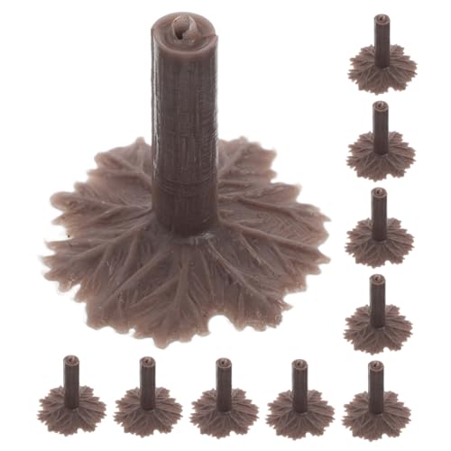 KONTONTY 50 Stück Modellbaumfüße Modellbaum Zubehör Miniatur-Landschaftsmodell Model Szenenzubehör Modellbäume für Dioramen Bastelständer Modellbäume Stehen Plastik Light Brown von KONTONTY