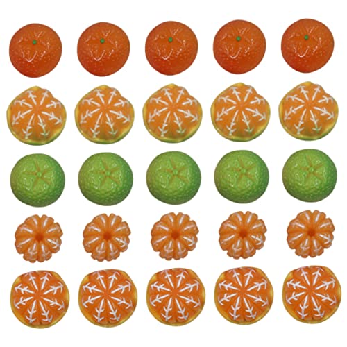 KONTONTY 50 Stück Orange Charms Künstliche Orangen für Schmuckherstellung DIY Ohrringe Armbänder Dekoration Puppenhaus Zubehör Bastelprojekte von KONTONTY