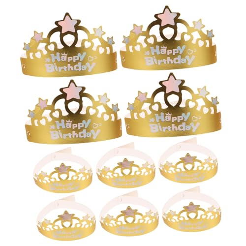 KONTONTY Papierkronen Für Kleinkindergeburtstage 50 Stück Partyhüte Farbe Gold KONTONTY Papierkronen Für Kleinkindergeburtstage 50 Stück Partyhüte Farbe Gold von KONTONTY