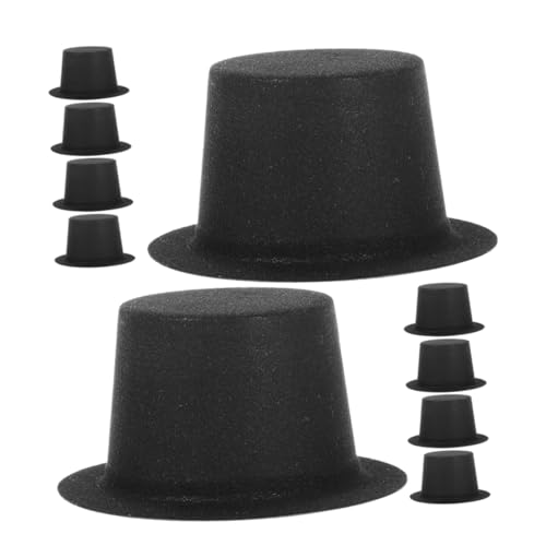 KONTONTY 50 Stück Schwarze Mini-zylinder Aus Kunststoff Miniaturhüte Mini-samthüte Für Basteln Diy-haustierhut Weihnachts-party-haarschmuck KONTONTY 50 Stück Schwarze Mini-zylinder Aus Kunststoff Miniaturhüte Mini-samthüte Für Basteln Diy-haustierhut Weihnachts-party-haarschmuck von KONTONTY