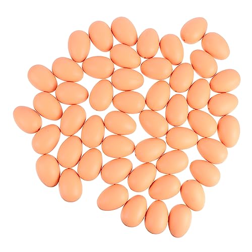 KONTONTY 50 Stück Simulierte Ostereier Für Mini Groß Zu Gefälscht Herstellung Ostersimulationseier Ostermalerei Ostern DIY Eier Bemalen Ostern Selber Machen Osterfälschung Khaki Plastik von KONTONTY