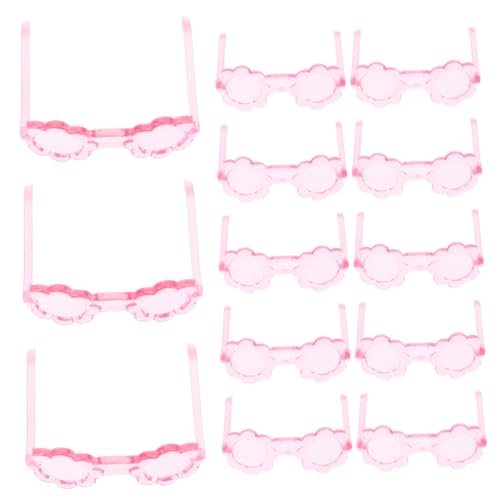 KONTONTY 50 Stück Sonnenbrillen für Puppen Blumenförmige Puppenhaus Zubehör für Kreative DIY Projekte für Puppen und Kuscheltiere von KONTONTY