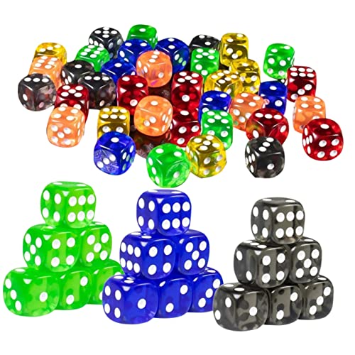 KONTONTY 50 Stück Acrylwürfel Brettspielwürfel Nummerierte Würfel Für Party-Unterhaltung Große Nummerierte Würfel Für Glücksspielwürfel Werkzeug Zufällige Farbe KONTONTY 50 Stück Acrylwürfel Brettspielwürfel Nummerierte Würfel Für Party-Unterhaltung Große Nummerierte Würfel Für Glücksspielwürfel Werkzeug Zufällige Farbe von KONTONTY