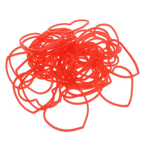 KONTONTY 50 Stück magisches Gummiband Zauberer liefert Beschwören von Performance-Requisiten Gimmick-Requisite Gummiband-Trick Magische Gummiband Trick-Requisiten Tricks-Stütze Plastik rot von KONTONTY