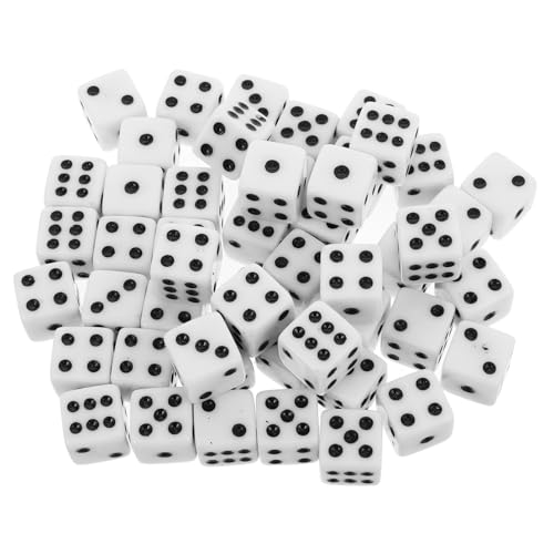 KONTONTY Abgerundete 16-mm-würfel Weiße Würfel 6-seitige Spielwürfel Für Bars Ktv-unterhaltungsstätten von KONTONTY