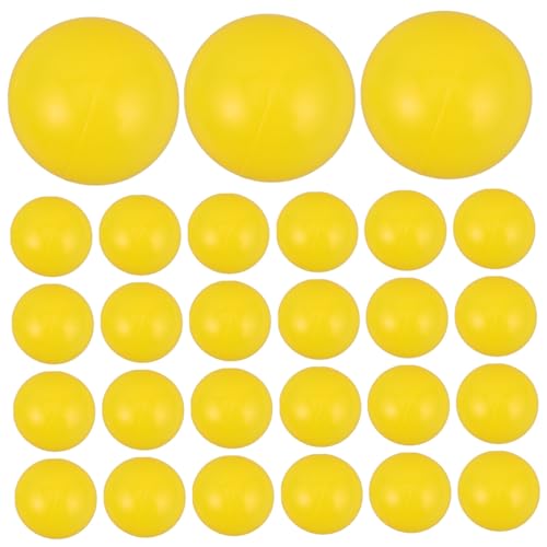 KONTONTY 50Pcs Ozeangrube Für Ballgrubenkugeln Und Poolkugeln Ball Bit Bälle Ball Boxen Bälle Mädchenkugeln Für Babys Kugeln Für Ball Pit Gelbe Plastik von KONTONTY