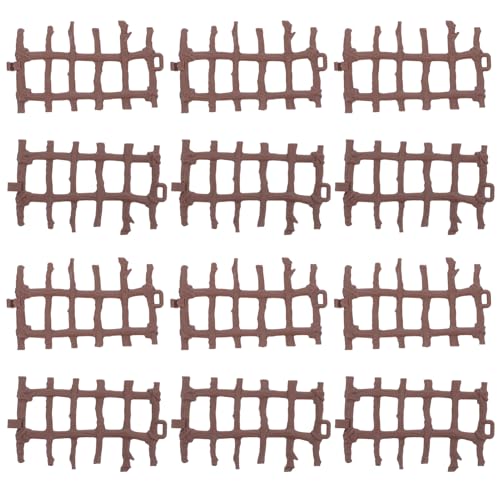 KONTONTY 50Stücke Miniaturzaun Paneele Realistischer Kunststoffzaun Holzfarbe für Mikrolandschaften Puppenhauszubehör Tierbarrieren und Kreative Tischdekorationen KONTONTY 50Stücke Miniaturzaun Paneele Realistischer Kunststoffzaun Holzfarbe für Mikrolandschaften Puppenhauszubehör Tierbarrieren und Kreative Tischdekorationen von KONTONTY