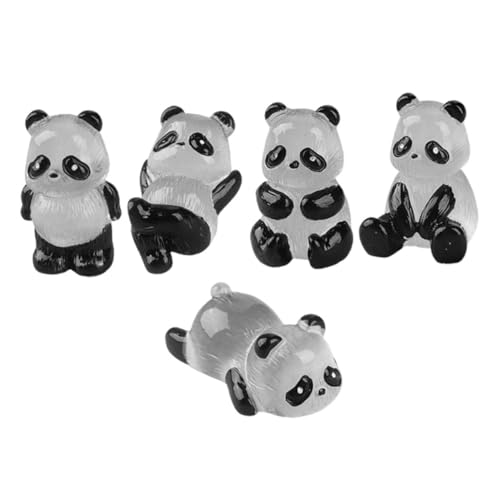 KONTONTY 5 Stücke Miniatur Glow in Figuren Harz Tier Ornamente Dekorative Panda Dekorative Ornament KONTONTY 5 Stücke Miniatur Glow in Figuren Harz Tier Ornamente Dekorative Panda Dekorative Ornament von KONTONTY