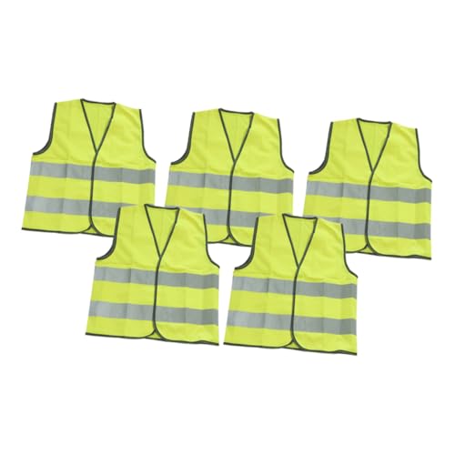 KONTONTY 5St Reflektierende Westen Industrieweste Sicherheits-Bauweste kinderschutz gehoerschutz Kinder Muskelshirt Tanktops Kleinkind Weste Sichere Weste für Kleinkinder draussen Stoff von KONTONTY