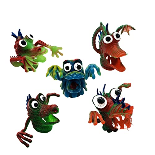 KONTONTY 5Stücke Teiliges Silikon Fingerpuppen Set Interaktive Handpuppen Für Kommunikation Und Kreativität Für Schule Kindergarten Hause Tierdesign von KONTONTY
