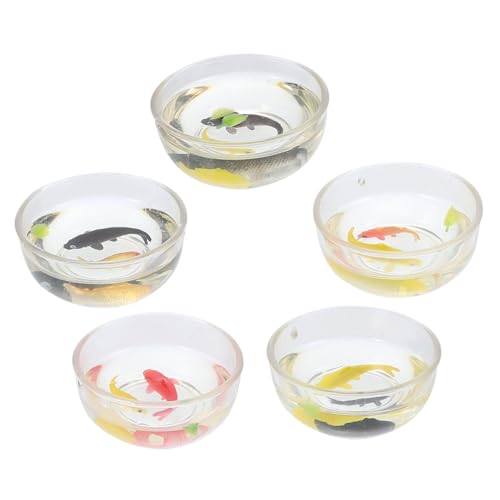 KONTONTY 5stücke Miniature Fisch Deko Mini Figuren Für Aquarium Landschaftsdesign Lebensechte Fische Für Kreative Spielzeuge Und Dekoration von KONTONTY