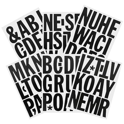 KONTONTY Vinyl-buchstabenaufkleber-Set – 6 Bögen Mit Selbstklebenden Alphabet-aufklebern Zum Basteln Für Briefkästen Und Tagebuchbedarf von KONTONTY
