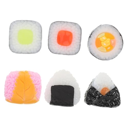 KONTONTY 6 Künstliche Sushi-Modelle: Gefälschte Sushi-Requisiten – Simulation Von Onigiri-Modellen Für Restaurantwerbung, Schaufensterdekoration Und Kreative Fotoshootings KONTONTY 6 Künstliche Sushi-Modelle: Gefälschte Sushi-Requisiten – Simulation Von Onigiri-Modellen Für Restaurantwerbung, Schaufensterdekoration Und Kreative Fotoshootings von KONTONTY