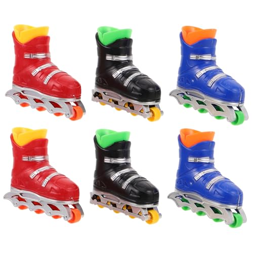 KONTONTY 6 Paare Finger Skates für Erwachsene Tragbare Tischspielzeuge für Büro Reisen und Unterhaltung Leicht und Benutzerfreundlich von KONTONTY