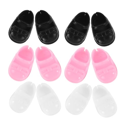 KONTONTY 6 Paare Puppenschuhe Fingerschuh Für Puppen Mini Finger Schuhe Mädchen Puppenzubehör Für Puppenschrankkostümzubehör von KONTONTY