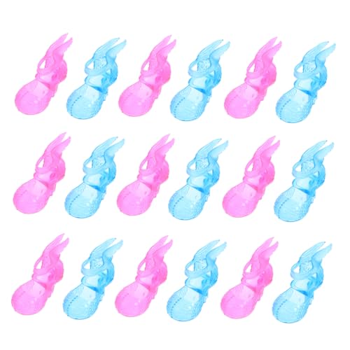 KONTONTY 6 Paare Zunge Puppe puppenschuhe Rollenspiel Puppen Minischuhe für Puppen Mini-Fingerschuhe Mini-Schuhe Spielzeugschuhe Puppenstiefel Mini-Hausschuhe Plastik von KONTONTY