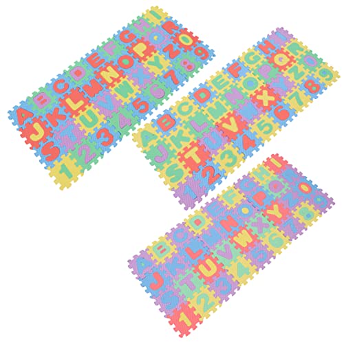 KONTONTY 6 Sätze Brief Krabbel Matte Puzzlematte fußmatte Teppich fur Play mat spieldecke Rug mat puzzlekleber spielmatte ABC-Matten für den Boden -Bodenmatte Eva von KONTONTY