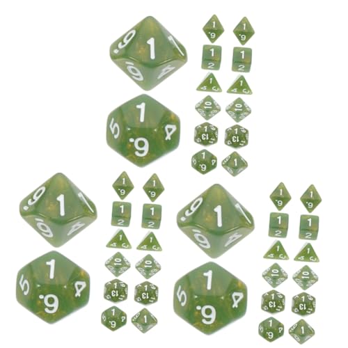 KONTONTY 6 Sets Brettspielwürfel Countdown-Set Acrylwürfel Prop Set 10 Seitige Für Party-Spiel Requisiten von KONTONTY