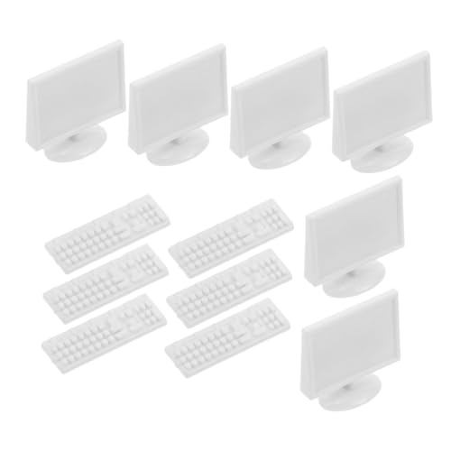 KONTONTY 6 Sets Dollhouse Model Szenenzubehör Mini Desktop Computer Dekorative Miniatur -Desktop -computertastaturmodell Für DIY -sandtisch -Layout von KONTONTY
