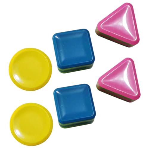 KONTONTY 6 Stck Teiliges Rhythmus Shaker aus Kunststoff mit Geometrischen Formen Dreieck Viereck Bunte Orff Percussion Instrumente für Kindergarten und Musikunterricht von KONTONTY
