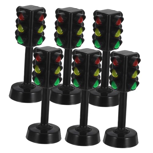 KONTONTY 6 Stück Ampelspielzeug Ampel-Kinderspielspielzeug Simulationssicherheitsverkehrsindikator zum Bahnübergang stopplicht Signal Licht anmachen Ampelverkehr Abs Schwarz KONTONTY 6 Stück Ampelspielzeug Ampel-Kinderspielspielzeug Simulationssicherheitsverkehrsindikator zum Bahnübergang stopplicht Signal Licht anmachen Ampelverkehr Abs Schwarz von KONTONTY