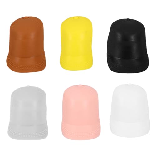 KONTONTY 6 Stück Baseball Cap Toy Puppenhaus-Hut-Requisiten dekorativer DIY-Hut Mini-Hut kreative Hutverzierung Kleiner Hut Foto-Requisite kleine Hutstütze Bastelhut Plastik KONTONTY 6 Stück Baseball Cap Toy Puppenhaus-Hut-Requisiten dekorativer DIY-Hut Mini-Hut kreative Hutverzierung Kleiner Hut Foto-Requisite kleine Hutstütze Bastelhut Plastik von KONTONTY