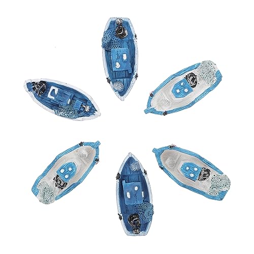 KONTONTY 6 Stück Boot Modell aus Resin Mediterrane Deko für Zuhause Einzigartiges Kunsthandwerk Mikrolandschaft Ornamente für Bürodekoration KONTONTY 6 Stück Boot Modell aus Resin Mediterrane Deko für Zuhause Einzigartiges Kunsthandwerk Mikrolandschaft Ornamente für Bürodekoration von KONTONTY