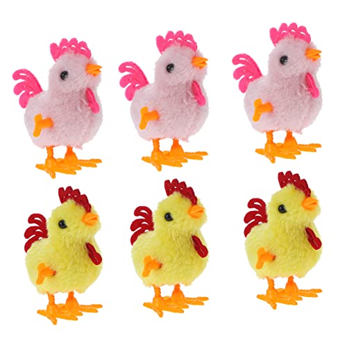 KONTONTY 6 Stück Dekorative Plüschspielzeuge Lebensechte Simulierte Küken für Ostern für Dekoration Zufällige Farben Feiern und Lernzwecke Zufällige Farbe von KONTONTY