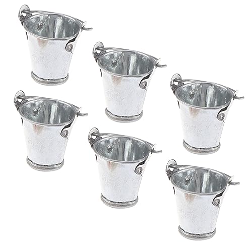 KONTONTY 6 Stück Eimer Teiliges Dekorationszubehör für Puppenhaus und Miniaturgärten Realistische Miniature Bucket Modelle für Kreatives und Lernspielzeug von KONTONTY