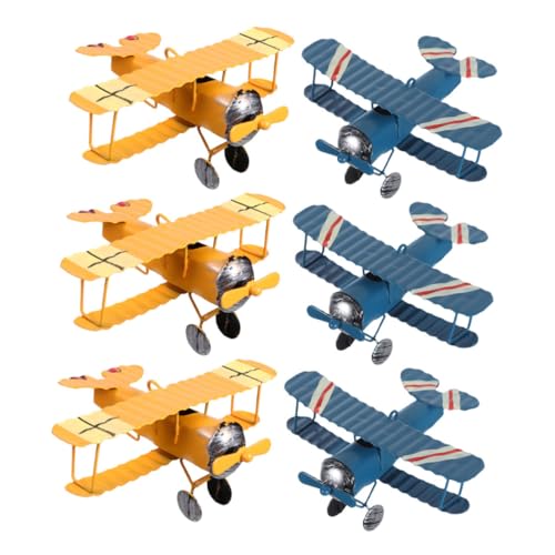 KONTONTY 6 Stück Eisen Flugzeug Dekoration für Wohnkultur Retro Metall Flugzeuge als Hängedekor für Klassenzimmer Spielzimmer und Foto Requisiten KONTONTY 6 Stück Eisen Flugzeug Dekoration für Wohnkultur Retro Metall Flugzeuge als Hängedekor für Klassenzimmer Spielzimmer und Foto Requisiten von KONTONTY
