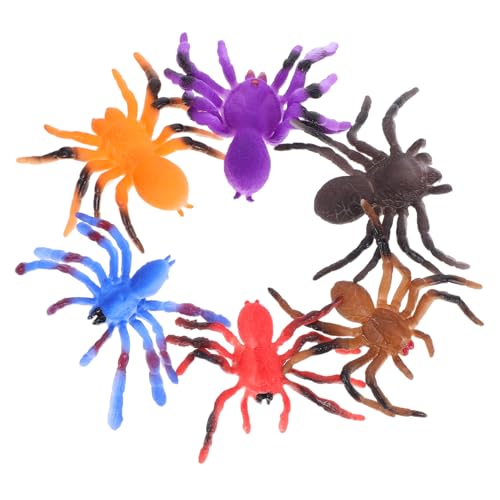 KONTONTY 6 Stück Farbwechselnde Spinnentiere aus Resin für Realistische Kleine Wasseraktivierte Spinnenmodelle für Halloween und Streichspielzeug von KONTONTY