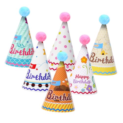 KONTONTY 6 Stück Schicke Geburtstagshüte Aus Papier Für Jungen Und Mädchen Partykappe Karnevalshut Einzigartiges Papier Für Jungen Mädchen Erwachsene Partydekorationen Zufälliger Stil KONTONTY 6 Stück Schicke Geburtstagshüte Aus Papier Für Jungen Und Mädchen Partykappe Karnevalshut Einzigartiges Papier Für Jungen Mädchen Erwachsene Partydekorationen Zufälliger Stil von KONTONTY