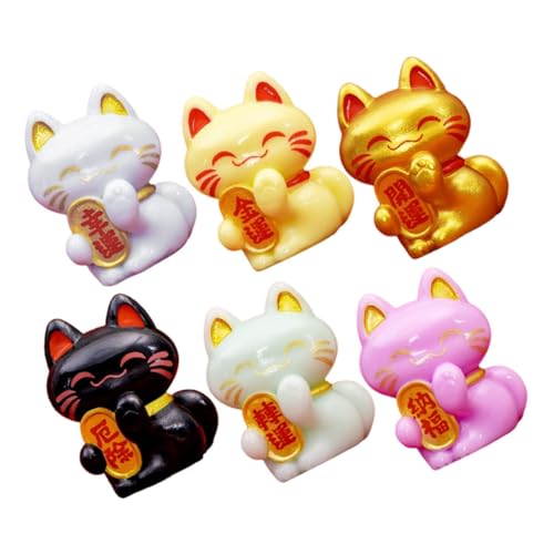 KONTONTY 6 Stück Glückskatzen Modell Kätzchen Winzige Desktop Teaser Realistische Mini Hochstatue Süßes Ornament Nickerchen Spielzeugfigur Interaktives Katzenspielzeug KONTONTY 6 Stück Glückskatzen Modell Kätzchen Winzige Desktop Teaser Realistische Mini Hochstatue Süßes Ornament Nickerchen Spielzeugfigur Interaktives Katzenspielzeug von KONTONTY