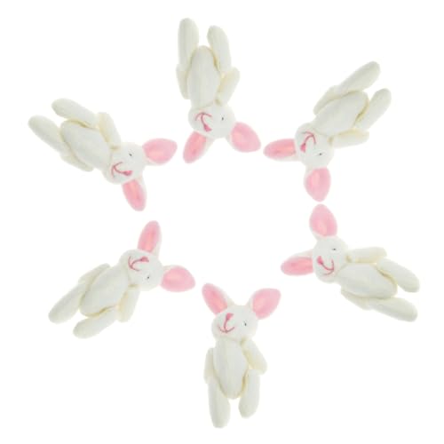 KONTONTY 6 Stück Häschen-anhänger Spielzeugkaninchen Hasenspielzeug Hase Gefüllt Hasen Ausgestopfte Tiere Kaninchen -stofftier Kaninchen Stopfen Hasenpuppe Ausgestopfter Hase Plüsch Weiß KONTONTY 6 Stück Häschen-anhänger Spielzeugkaninchen Hasenspielzeug Hase Gefüllt Hasen Ausgestopfte Tiere Kaninchen -stofftier Kaninchen Stopfen Hasenpuppe Ausgestopfter Hase Plüsch Weiß von KONTONTY