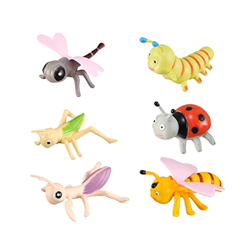KONTONTY 6 Stück Insektenmodell Fake Bugs Toy Bugs Zahlen Insektenspielzeug für Kleinkinder gefälschtes Insektenspielzeug Cartoon-Insekten- PVC KONTONTY 6 Stück Insektenmodell Fake Bugs Toy Bugs Zahlen Insektenspielzeug für Kleinkinder gefälschtes Insektenspielzeug Cartoon-Insekten- PVC von KONTONTY