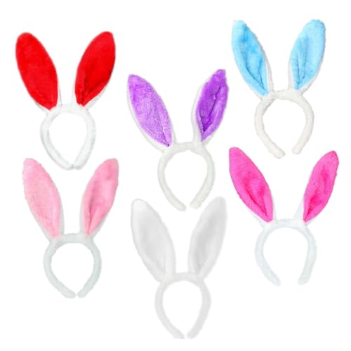 KONTONTY 6 Stück Kaninchen-Stirnband-Haarschmuck Hase Plüsch Haarschmuck mit Hasenohren lustig Hasenohren Kostüm Cosplay-Stirnband Aber Stirnbänder für Festivalkostüme karneval kopfschmuck KONTONTY 6 Stück Kaninchen-Stirnband-Haarschmuck Hase Plüsch Haarschmuck mit Hasenohren lustig Hasenohren Kostüm Cosplay-Stirnband Aber Stirnbänder für Festivalkostüme karneval kopfschmuck von KONTONTY