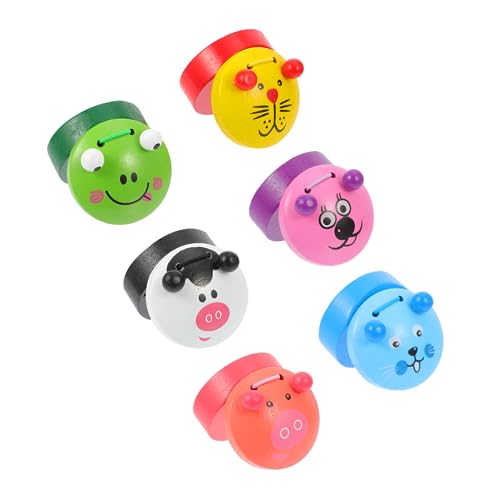 KONTONTY 6 Stück Kastagnetten Musikspielzeug kinderinstrumente musikinstrumente Musikalisches für Babys holzspielzeug Vorschul-Cartoon- Holzinstrumente hölzern KONTONTY 6 Stück Kastagnetten Musikspielzeug kinderinstrumente musikinstrumente Musikalisches für Babys holzspielzeug Vorschul-Cartoon- Holzinstrumente hölzern von KONTONTY